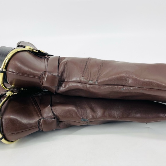 ✨*Flawed*Target Merona Brown Riding Style Knee High Boots Equestrian - Picture 15 of 16